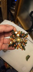 Juliana Delizza & Elster open-work floral brooch Vintage