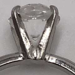 Vintage Vanderbilt Jewel 1 Ct Solitaire CZ Ring Size 8 Mid-Century 1940s 1950s