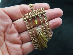 Vintage 1960’s Golden Seed Bead w/Multiple Chain Necklace Adjustable
