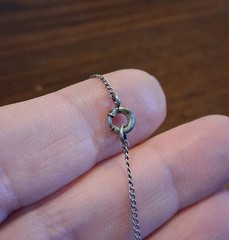 Antique Sterling Art Nouveau Madonna Pendant With Chain 18″ 5g See Pics/Descript