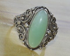 Soviet VTG old Russian Sterling SILVER 875 Ring Size 8 nephritis