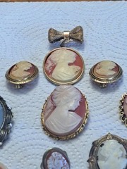 Cameo Vintage 800 Silver Ring, Brooches, Necklace & Earring Rings Judy Lee Group