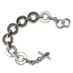 Vintage Cookie Lee Silver Tone Circle Bracelet Jewelry Women 2000’s