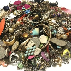 1 Lb Single Earrings Lot Craft Junk Broken Jewelry Lot Vintage Modern ..