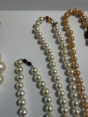 Vintage Lot of 7 Faux Pearl Necklaces 1 Bracelet Bridal Classic Elegant Retro