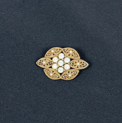 Vintage 1970’s Sarah Coventry Victoria Filigree Antique Gold Tone Pin Brooch