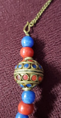 Tibetan Nepal Ethnic Vintage Statement Beaded Necklace Jewelry Costume Bohemian