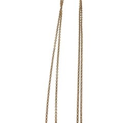 Opal Gold filled Fob Nouveau Slide Necklace 25.25” 1.9mm Chain Gf victorian 9.1g