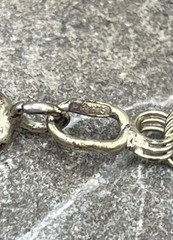 Vintage USSR 875 Silver Gold Played Rolo Chain Length 16,5 In Weight 5,34 g.