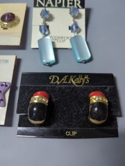 Lot Of 4 Pairs Vintage Clip-on Earrings