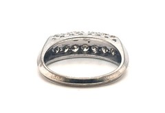 Art Deco Diamond 2 Row Wedding Band Anniversary Ring .50ct Original 1940’s 14K