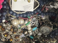 HUGE 5 + Lbs Jewelry WEARABLE Lot Tangled Unsearched VINTAGE ESTATE TREASURE