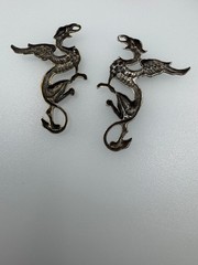 Large Lot of Griffin Brass And Silver Toned stamping jewelry finding