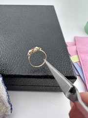 15k Gold Antique 5 Stone Ring Victorian Opal Pink Stones English Hallmarked 1864
