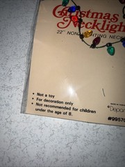Vintage Necklace Department 56 Christmas Lights Strand 22in Deadstock