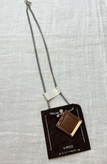 VTG NWT Solid Copper Virgo Zodiac Maiden Pendant Necklace Astrology MCM