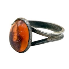1.5g Vintage Art Nouveau 925 Sterling Silver Dragons Breath Opal Ring Sz 4.25
