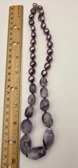 Coldwater Creek Amethyst and Lavender freshwater pearl necklace 20″ long.