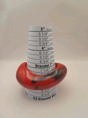 Vtg 1980s Heavy Flamy Swirled Flame Red and Black Lucite Plastic Bangle Y2K Era