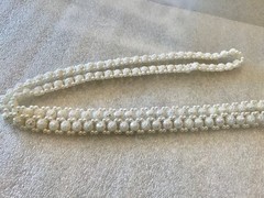 Vintage Beaded Necklaces Mixed Lot Pink Swirled Hong Kong-White Rosettes