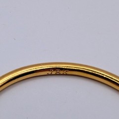 Vintage JBK Camrose Kross Gold Plated Crystal Bangle Bracelet 8.5in
