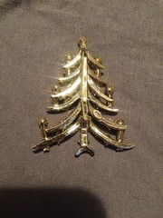 Weiss Vintage Christmas Tree Brooch Pin (T)