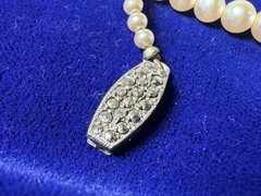 Vintage c.1920’s ‘LAFAYE PEARLS’ Melbourne Australia Pearl Necklace Silver Clasp