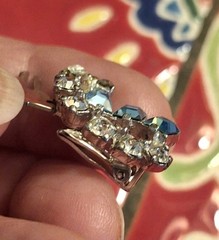 ISKIN Modular 3-in-1 Piece Convertible Brooch Pin & Clip Earrings 1940 Art Deco