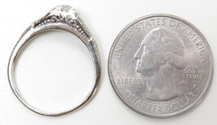 Antique Art Deco 1920’s Diamond Engagement 18KW Ring Size 8.5 UK-Q1/2 EGL USA