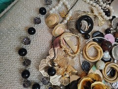 Jewelry Lot C. Some new, Some pre-owned & wearable, mostly craft, repair.