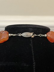 Vintage Red Carnelian Agate Nugget Necklace 18″ Chunky