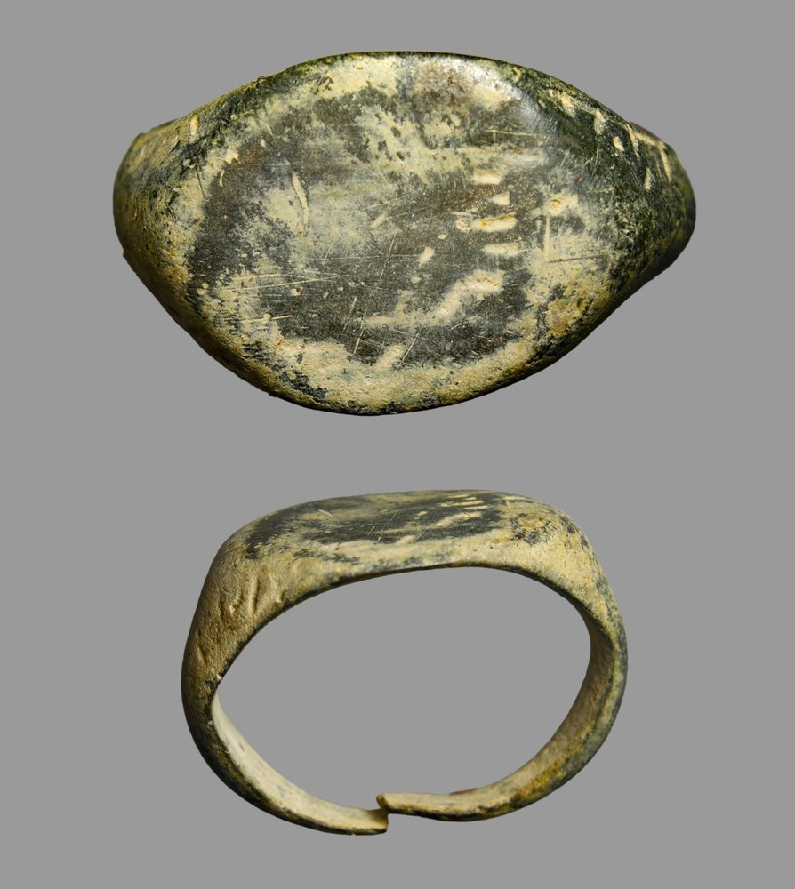 Judaean Bronze Child’s Protection Ring with Personal Ciphers (100 BC – 100 AD)