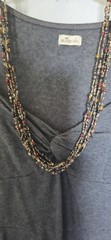Vintage Multi-Strand Earth Tone Beaded Necklace – Boho Chic​