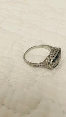 Art Deco Style Round Cut Lab Created Diamond 14k Yellow Gold FN Wedding Ring