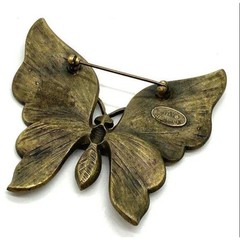 Jay Strongwater Butterfly Brooch vintage Swarovski crystals Enamel Rhinestone