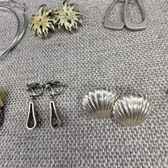 Vintage Earring Lot Clip Ons Pierced Dangle Hoops Judy Lee 15 Pair