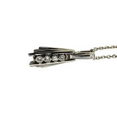 Vintage 14 Karat White Gold and Diamond Pendant Necklace #11398