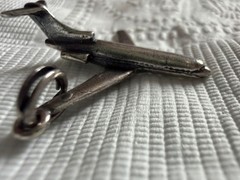 Vintage Sterling Silver Charm Airplane, lamp, crown, ring, car, prospector, bowl