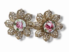 Vintage SCREWBACK EARRING Mixed Lot 8 Pair Textured Gold Enamel Faux Pearl +