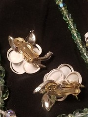 Vendome Jewelry Set, 2 Necklaces, Australian Crystal, Earrings, Bracelet, Green