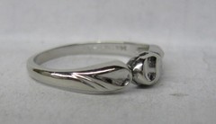 FANCY ANTIQUE VINTAGE 14K WHITE GOLD BAND RING SIZE 6