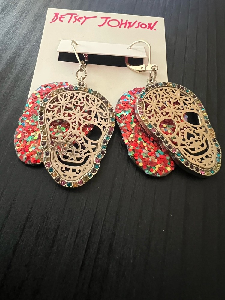 Betsey Johnson Skull Earrings Rare – G2