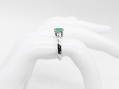 $7000 3 Stone 2.30ct Natural Colombian Emerald Platinum Band Ring 8g