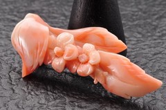 Vintage pink coral OBIDOME “Cherry blossom” Certificate, (56mm (2.20in) 59.0ct).