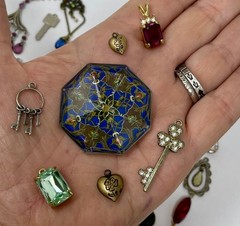 Lot Vtg & Modern Victorian Art Deco Style Pendants Findings Jewelry Craft A2