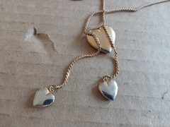 Vintage Triple (3) Heart Photo Locket Necklace – Costume Jewelry