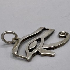 Eye of Horus Wedjat Amulet Pendant Egyptian Symbol 1×1 Inch Sterling Silver