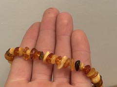 Vintage Baltic Honey Amber Polished Graduated Oval Bead Necklace 17 Inches Long