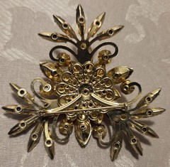 Judy Lee Pink Rhinestone Brooch Signed Vintage