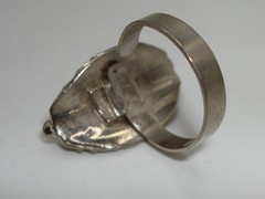 VINTAGE AUSTRIA CONTEMPORARY BRUTALIST SILVER RING! ADJ. SZ 7